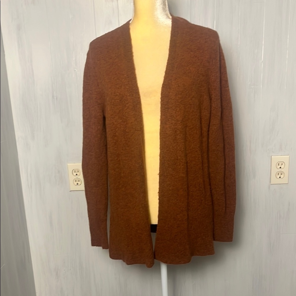 Cozy Open-Front Brown Women's Cardigan Sweater